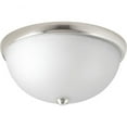 thumbnail image 1 of Progress Lighting, Dome Collection, 2-Light Flush Mount, Brushed Nickel, Etched Glass, Material: Steel, 1 of 2