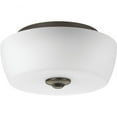 thumbnail image 1 of Progress Lighting Leap 2-Light Flush Mount, Brushed Nickel, Etched Glass Shade, 1 of 8