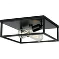 thumbnail image 1 of Perimeter Collection Two-Light Matte Black Modern Style Flush Mount Ceiling Light, 1 of 2