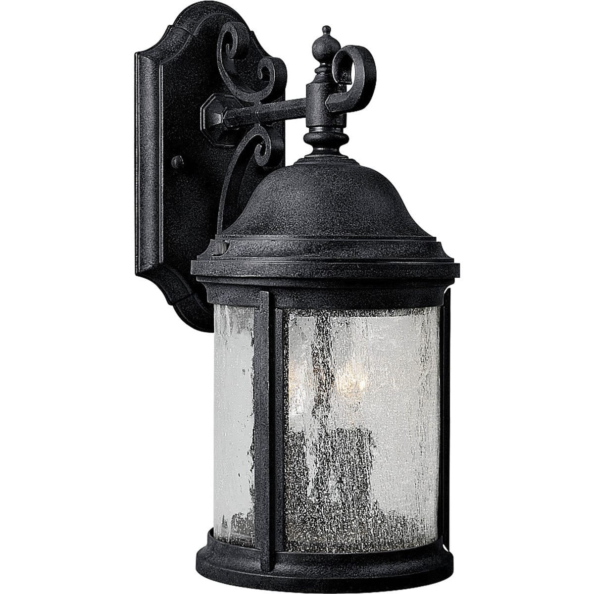 Ashmore Textured Black 2-Light Outdoor Wall Lantern