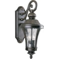 thumbnail image 1 of Progress Lighting Nottington 2-Light Large Wall Lantern, Forged Bronze, Clear Seeded Glass Shade, 1 of 2