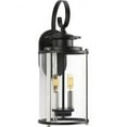 thumbnail image 1 of Progress Lighting, Squire Collection, 2-Light Medium Wall Lantern, Black Finish, Clear Glass Shade, 1 of 10
