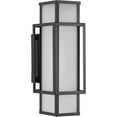 thumbnail image 1 of Unison Collection Two-Light Matte Black Etched Seeded Glass Contemporary Wall Lantern, 1 of 15