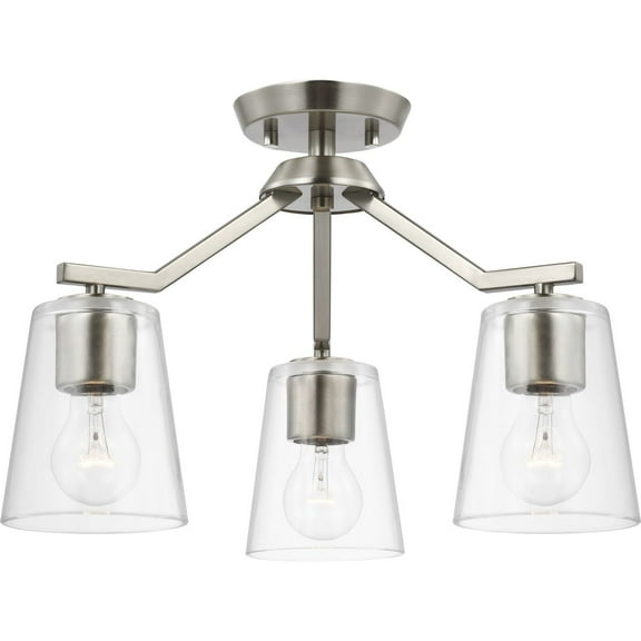 Progress Lighting - Vertex - 3 Light Convertible Chandelier In Contemporary