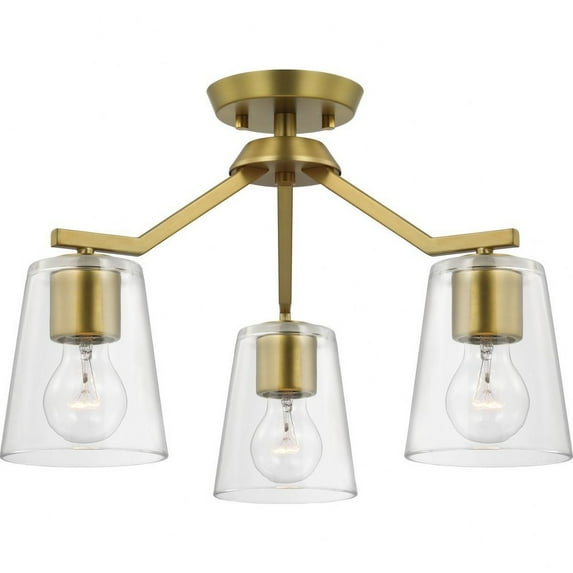 Progress Lighting - Vertex - 3 Light Convertible Chandelier In Contemporary
