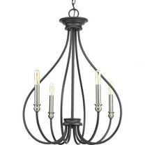 P400029-143-Progress Lighting-Whisp - Chandeliers Light - 4 Light in Farmhouse style - 21 Inches wide by 26.75 Inches high     -Traditional