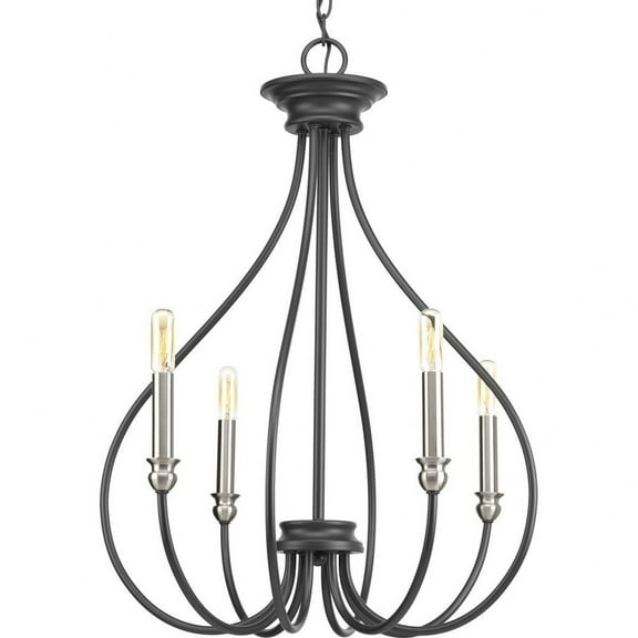 P400029-143-Progress Lighting-Whisp - Chandeliers Light - 4 Light in Farmhouse style - 21 Inches wide by 26.75 Inches high     -Traditional