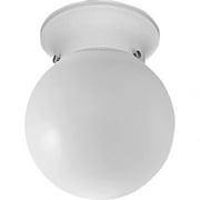 One-Light Glass Globe 6 Close-to-Ceiling