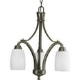 thumbnail image 1 of Progress Lighting Wisten 3-Light Chandelier, Antique Bronze, Tulip Glass Shades, 1 of 2