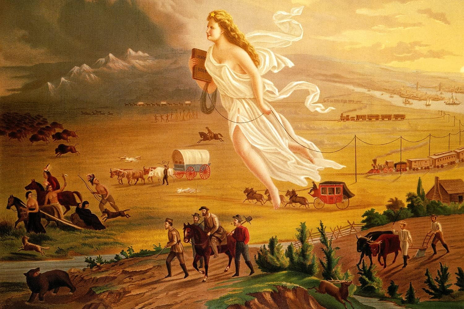 Progress Manifest Destiny Westward Expansion 1872 Painting By John Gast