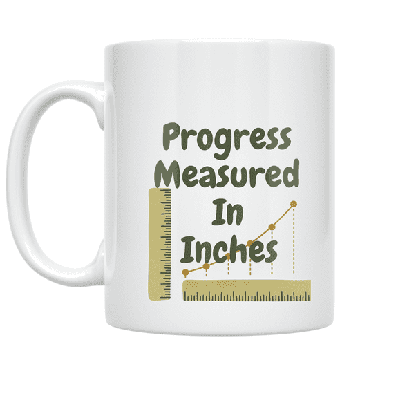 Progress Measured In Inches - Special Education Supporter - 11 oz Ceramic Coffee Mug