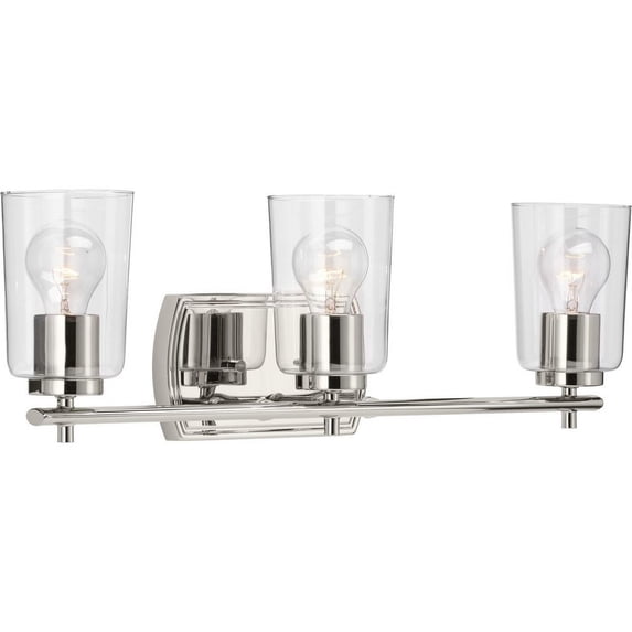P300156-104-Progress Lighting-Adley - 3 Light - Cylinder Shade in New Traditional and Transitional and Traditional style - 23 Inches wide by 7.63