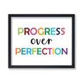 Perfection Commercial Progress Perfection Educational Typography Rainbow Wall Art Poster Home ...
