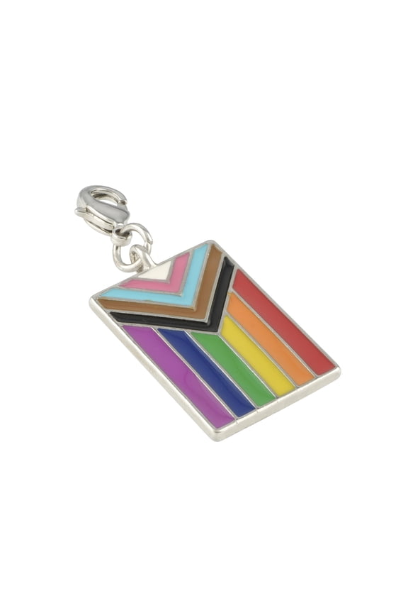 Progress Pride Flag Charm by Bead Landing Nickel-Free Charms for DIY Jewelry Making - Necklaces - Bracelets & Keychains - 12 Pack