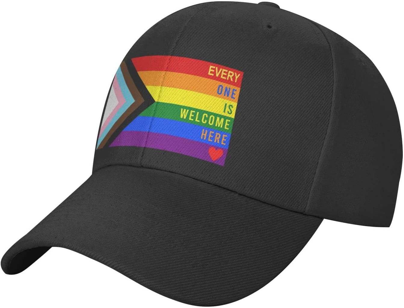 Progress Pride Flag Rainbow Transgender Bisexual LGBTQ Print Baseball ...