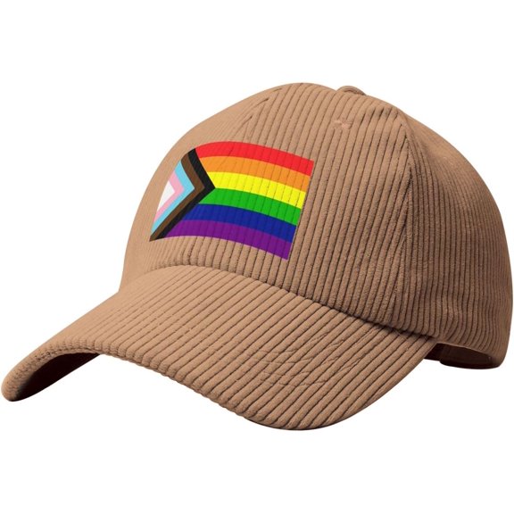 Progress Pride Rainbow LGBT,LGBTQ Transgender Gay Flags Baseball Cap Men Trucker Hat Gift Women Cowboy Hat Beige