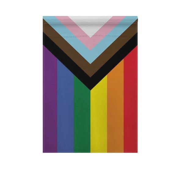 Progress Rainbow Garden Flag Double Sided 12 x 18/28 x 40 Inch Yard Flag Home Outdoor Yard Patio Lawn Decor