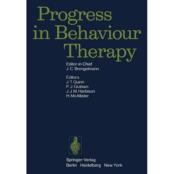 Progress in Behaviour Therapy, (Paperback)