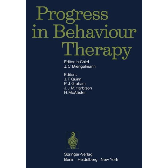 Progress in Behaviour Therapy, (Paperback)