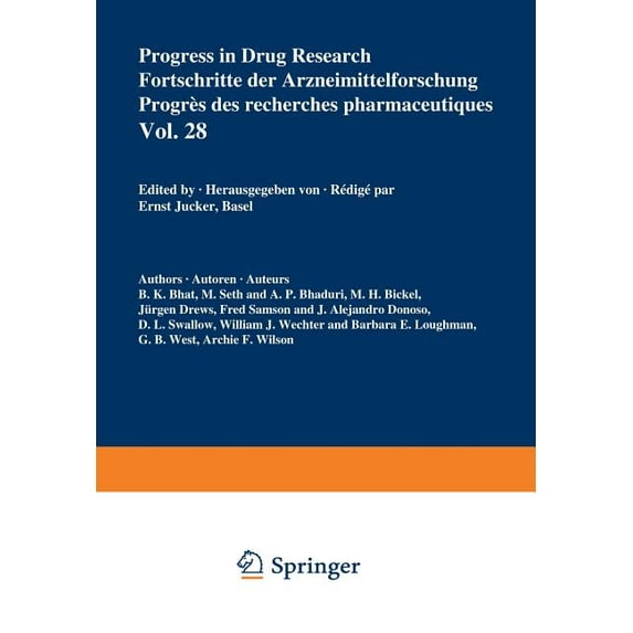 Progress in Drug Research Progress in Drug Research / Fortschritte Der Arzneimittelforschung / Progrès Des Recherches Pharmaceutiques, Book 28, (Paperback)