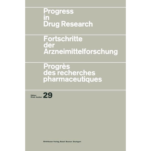 Progress in Drug Research Progress in Drug Research, Book 29, (Paperback)