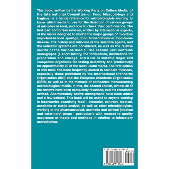 Pre-Owned Progress in Industrial Microbiology Handbook of Culture Media for Food Microbiology: Volume 37, Book 37, (Hardcover)