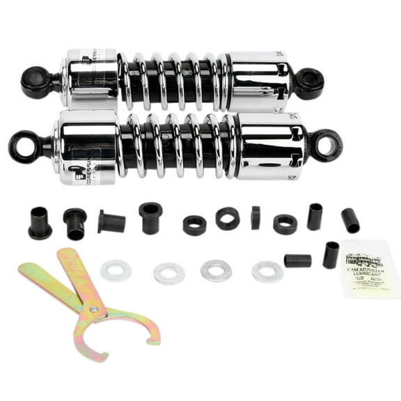 Progressive 412 Series Chrome 11" Rear Motorcycle Rear Shocks (412-4005C)