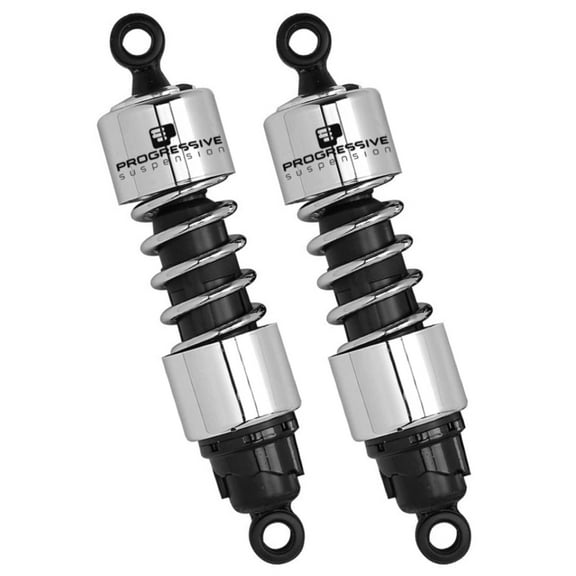 Progressive 412 Series Chrome 12" Motorcycle Rear Shocks (412-4068C)