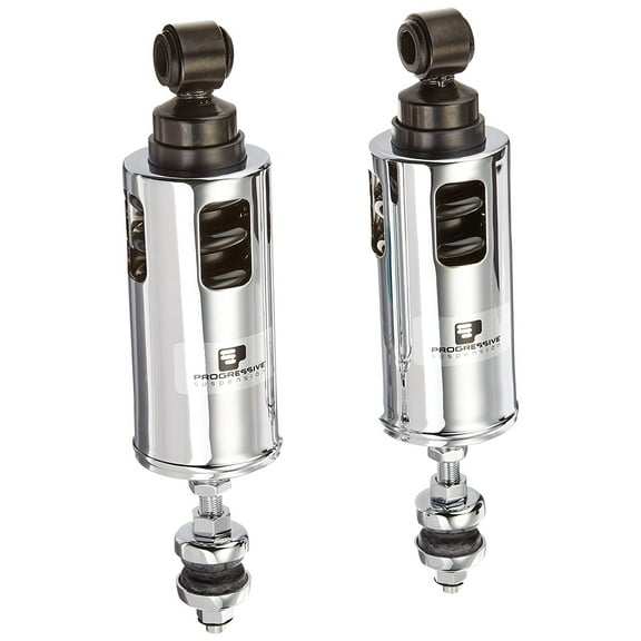 Progressive 422 Series Chrome Rear Motorcycle Shocks (422-4037C)