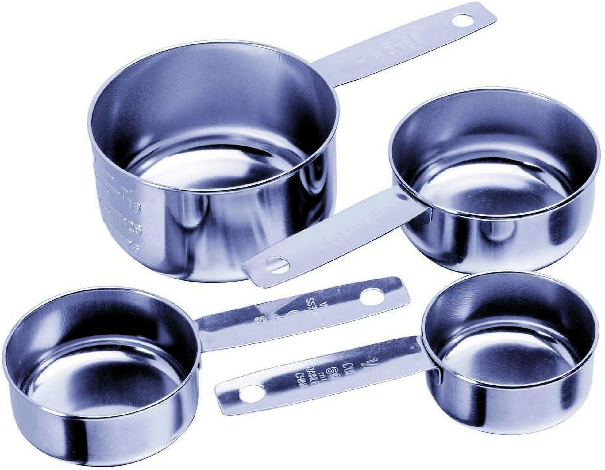 Stainless Steel 4-Piece Measuring Cup Set with Hanging Handles