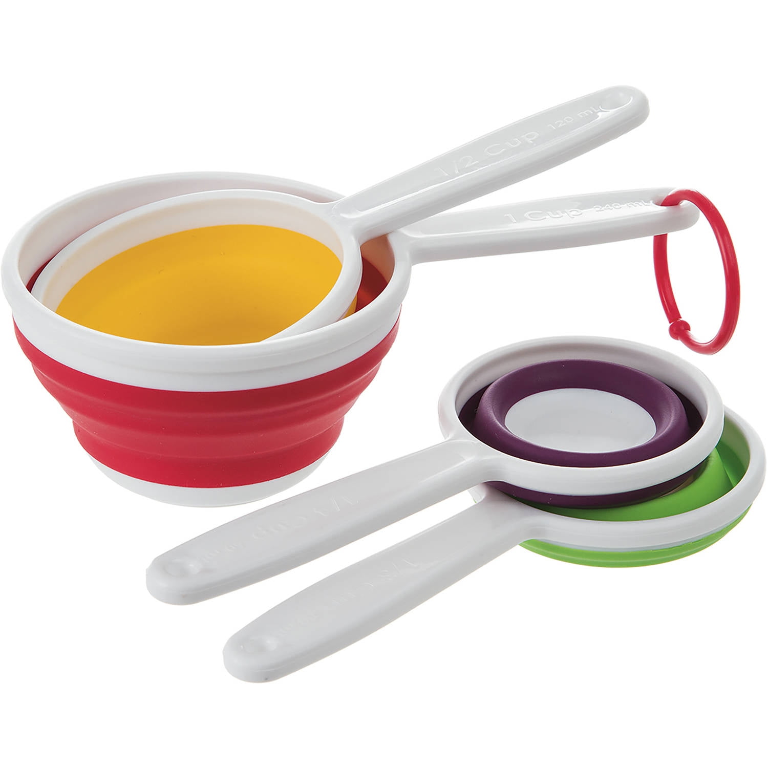 Progressive International Prepworks by Progressive Collapsible Measuring  Cups - Set of 5, Space Saving Collapsible, Great For Narrow Containers