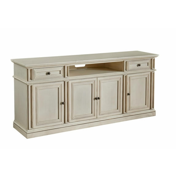 Progressive Furniture Harrison 72 Inch TV Media Wood Console in Antique White