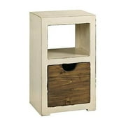 Progressive Furniture A512-29W Miguel Distressed White Bunching Storage Display