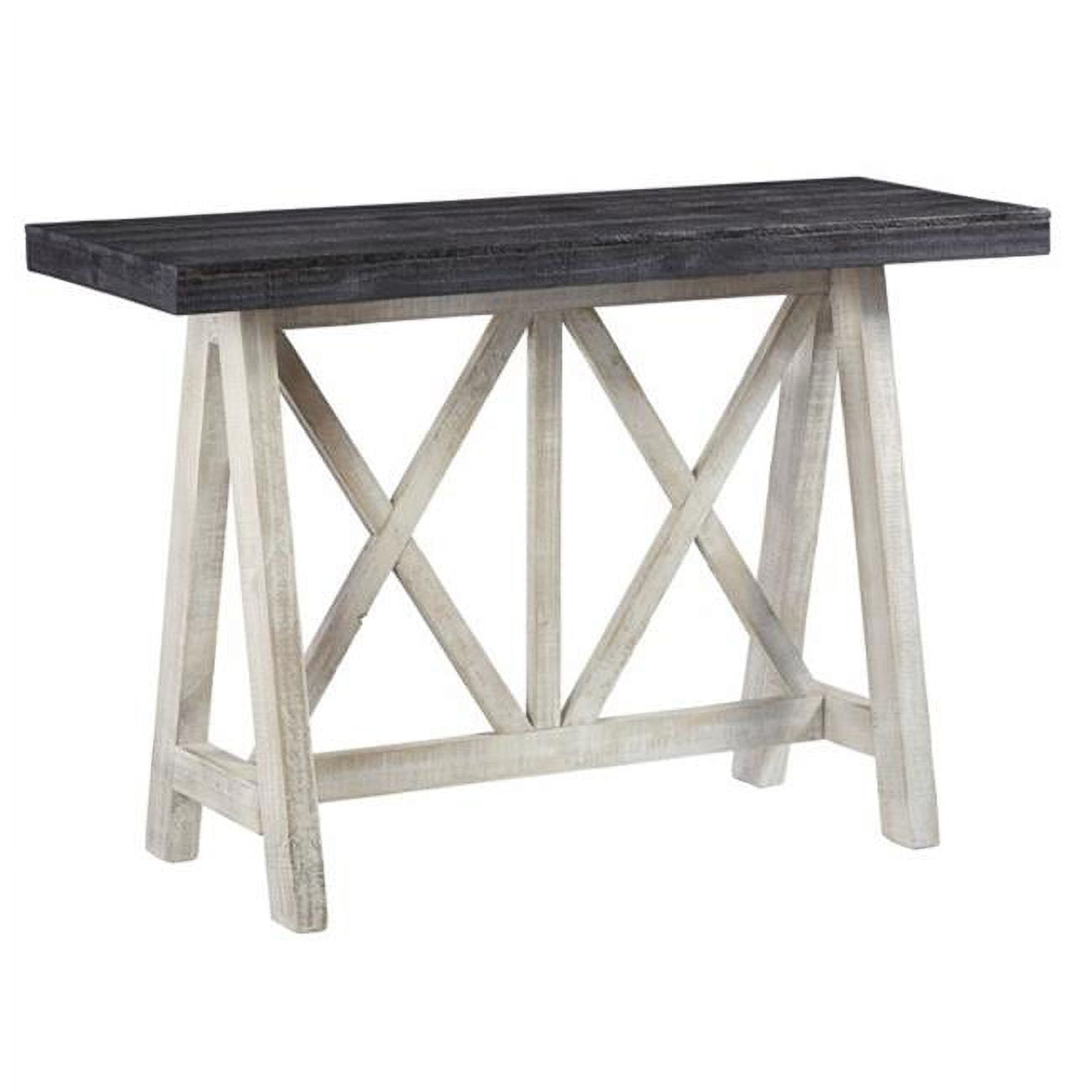 Gray and White Rectangular Wood Console Table