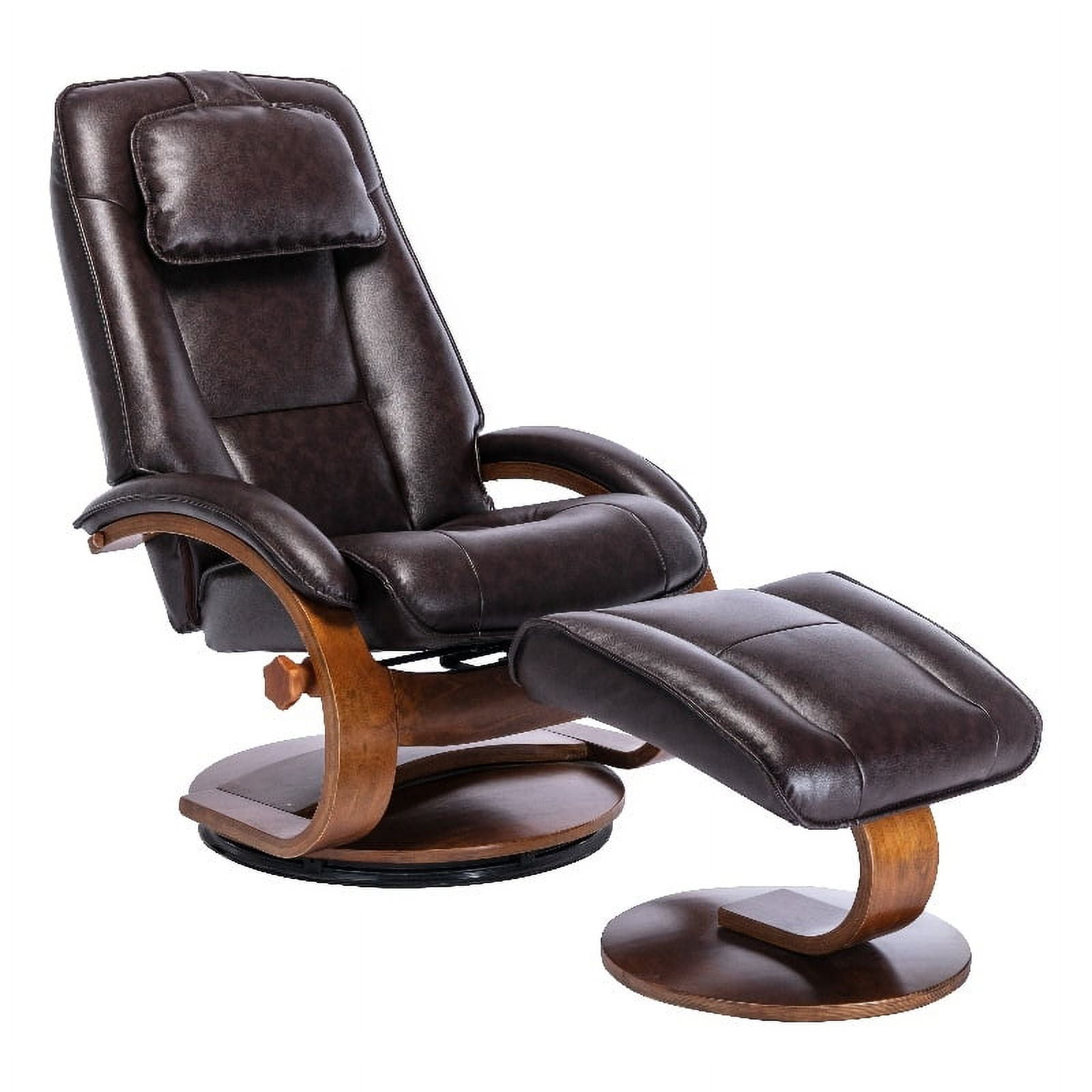 Progressive Furniture Brampton Faux Leather Recliner in Whisky Brown