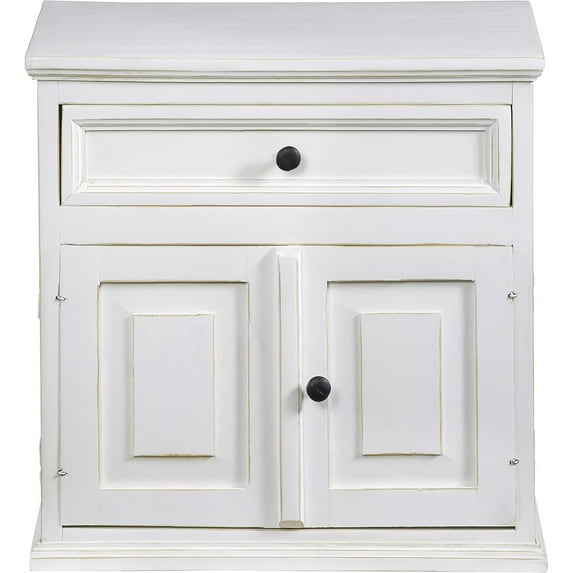 Progressive Furniture Carli Wood Nightstand in Vintage White