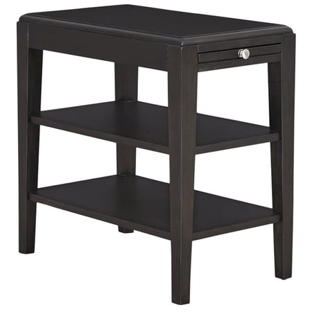 Progressive Furniture Chairsides III Wood Chairside Table in Espresso Brown
