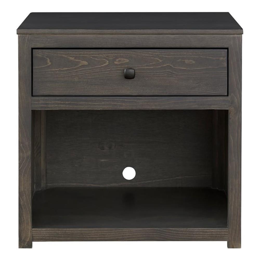 Stone Brown Transitional 1-Drawer Wood Nightstand