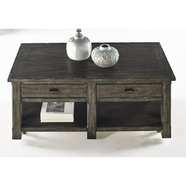 Progressive Furniture Crossroads Rectangular Cocktail Table  in Smokey Gray