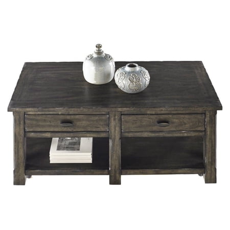 Progressive Furniture Crossroads Rectangular Cocktail Table in Smokey Gray