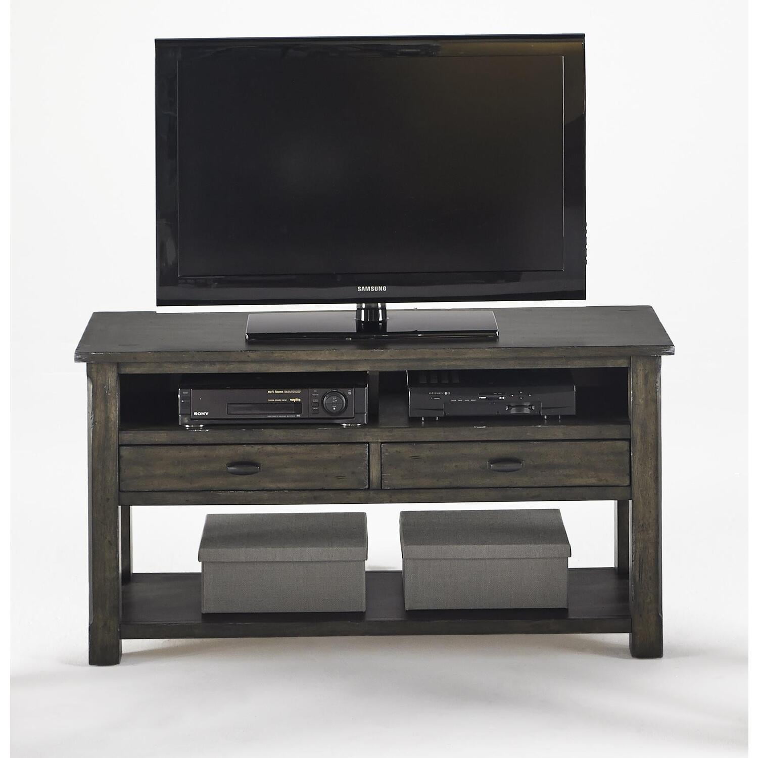 Smokey Gray 53" Traditional Entertainment Console with Cabinet