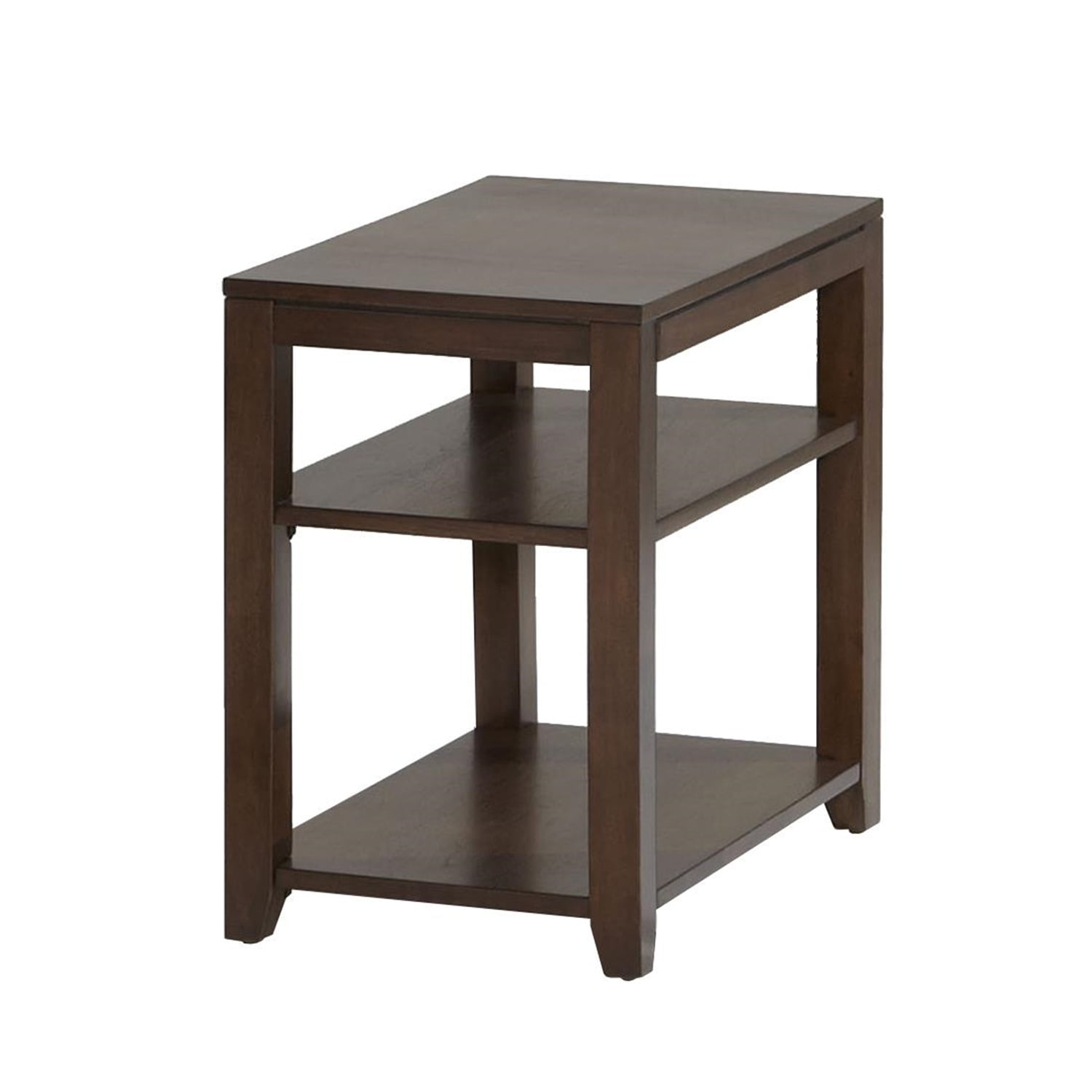 Regal Walnut Poplar Wood Modern Accent Table