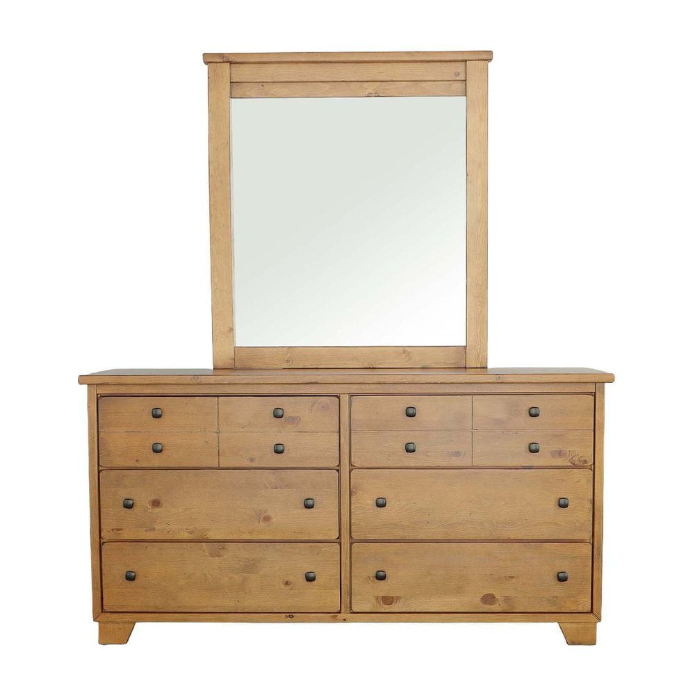 Cinnamon Pine Transitional 6-Drawer Horizontal Dresser