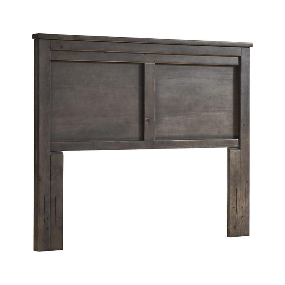 Progressive Furniture Diego Wood Queen Panel Headboard in Storm Gray