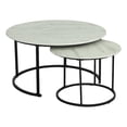 thumbnail image 1 of Progressive Furniture Domini Round Metal Nesting Table in Alabaster/Black, 1 of 3