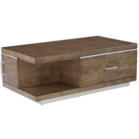 Progressive Furniture Downtown Wood Cocktail Table in Toffee Brown