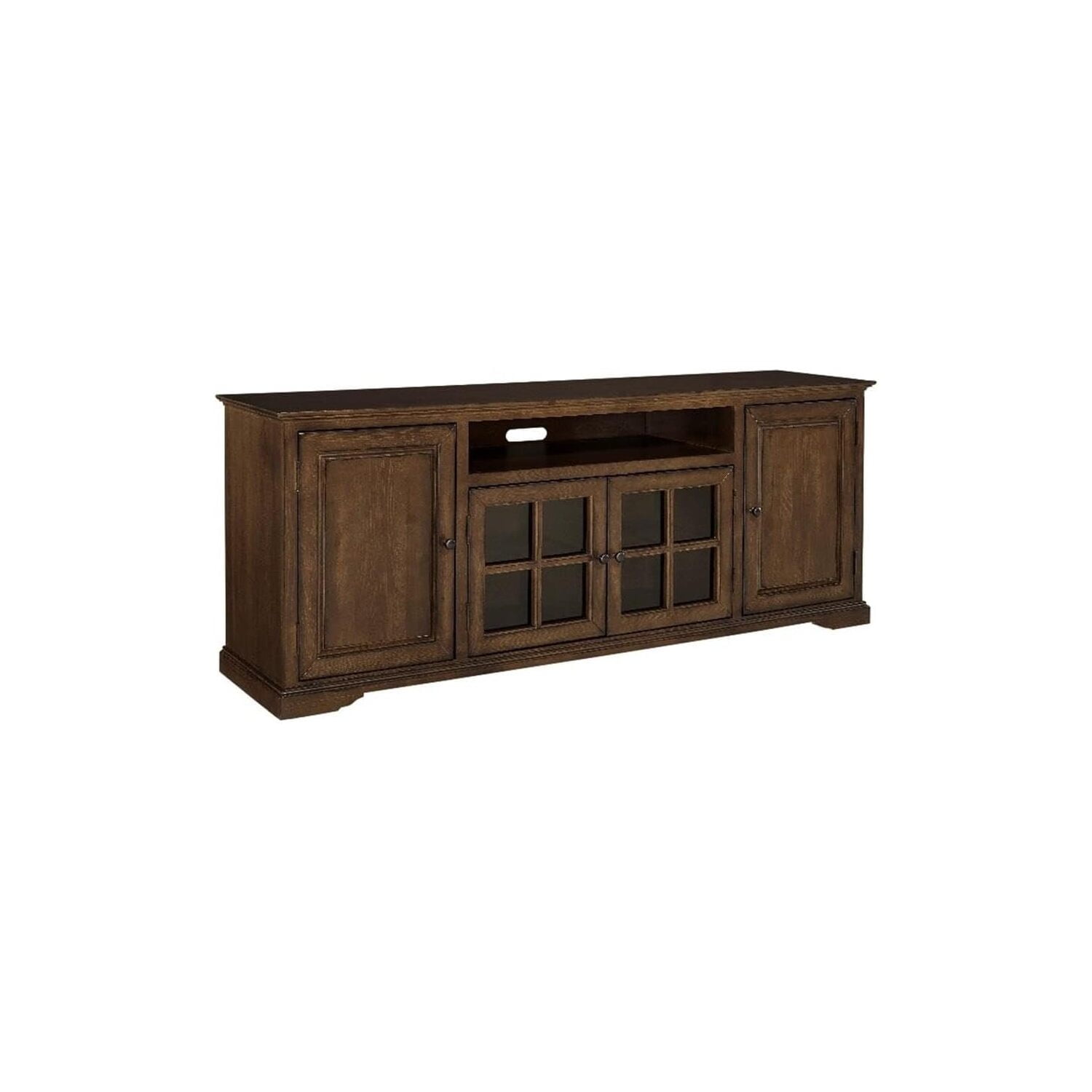 Auburn Cherry Traditional 82" TV Console with Cabinet