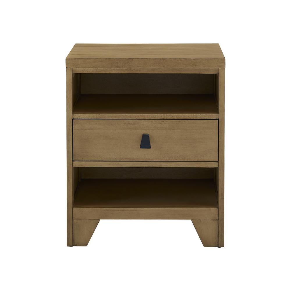 Hayden Blonde and Light Gold Transitional Nightstand with Drawer
