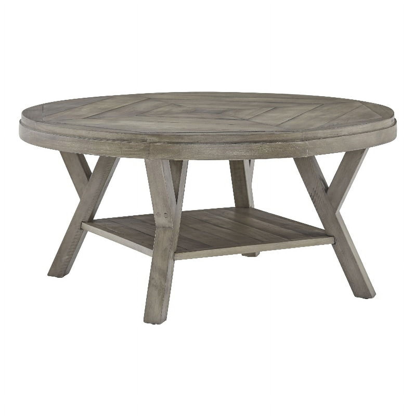 Progressive Furniture Market Street Round Wood Cocktail Table in ...
