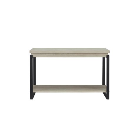 Progressive Furniture Metal Sofa/Console Table in Toasted Pine Nut/Black